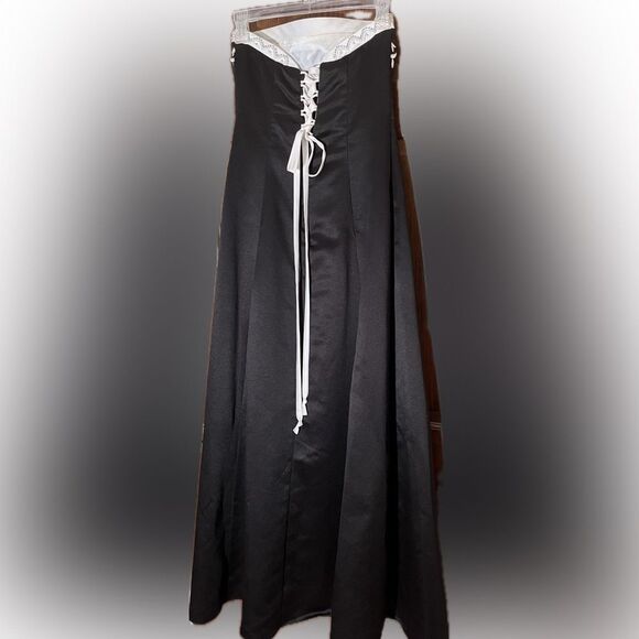 NIKI By Niki Livas Black White Dress Sz 7/8 Juniors  Y2K Prom-Formal - Picture 4 of 8